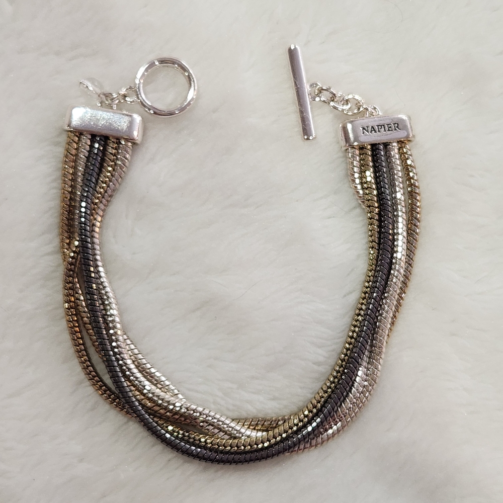 Napier Multi Snaked Strand Bracelet, Vintage